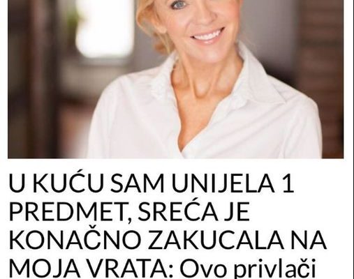 U KUĆU SAM UNIJELA 1 PREDMET SREĆA JE KONAČNO ZAKUCALA NA MOJA VRATA Ovo privlači zdravlje